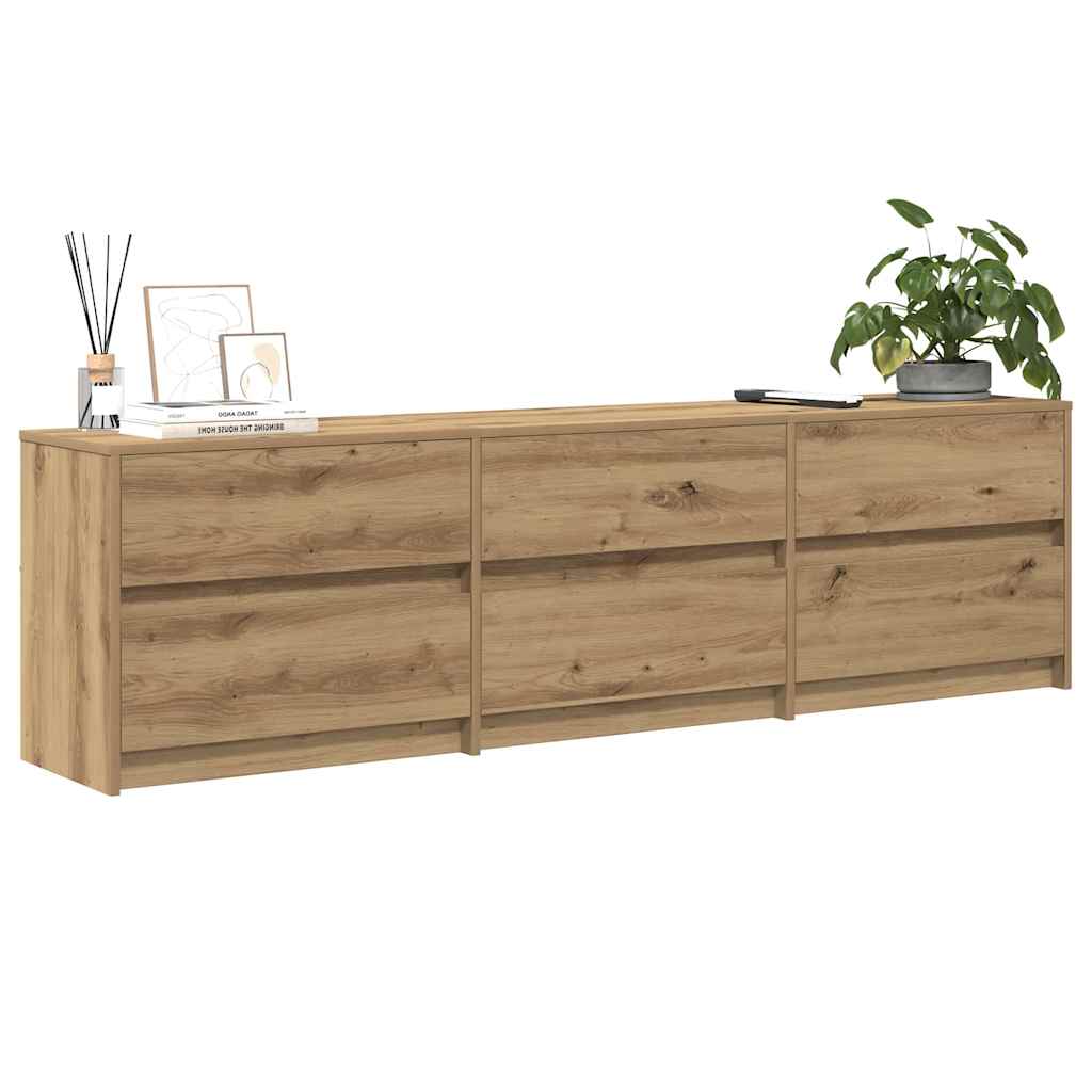 TV Jedinice Zidne 2 pcs Umjetnički hrast 180 x 34 x 50 cm