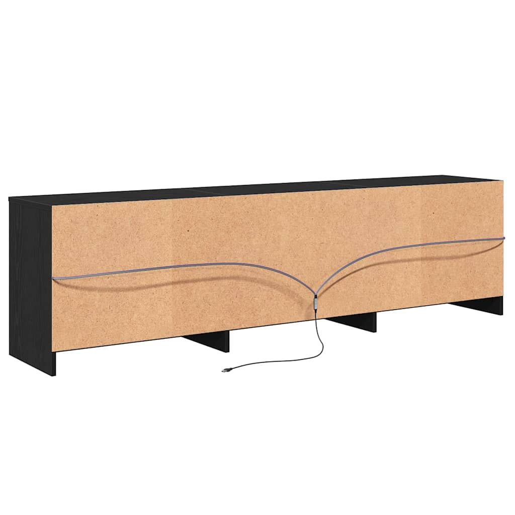 TV Jedinice 2 pcs Crni hrast 180 x 34 x 50 cm Konstruirano drvo