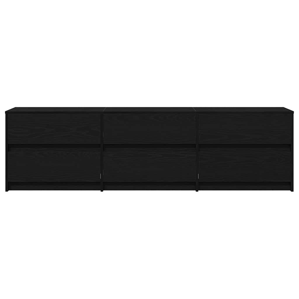 TV Jedinice 2 pcs Crni hrast 180 x 34 x 50 cm Konstruirano drvo
