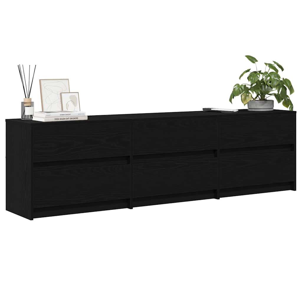 TV Jedinice 2 pcs Crni hrast 180 x 34 x 50 cm Konstruirano drvo