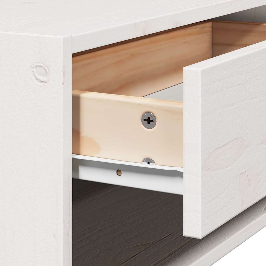 Noćni ormarić 2 pcs Bijelo 50 x 32,5 x 24 cm Masivna borovina