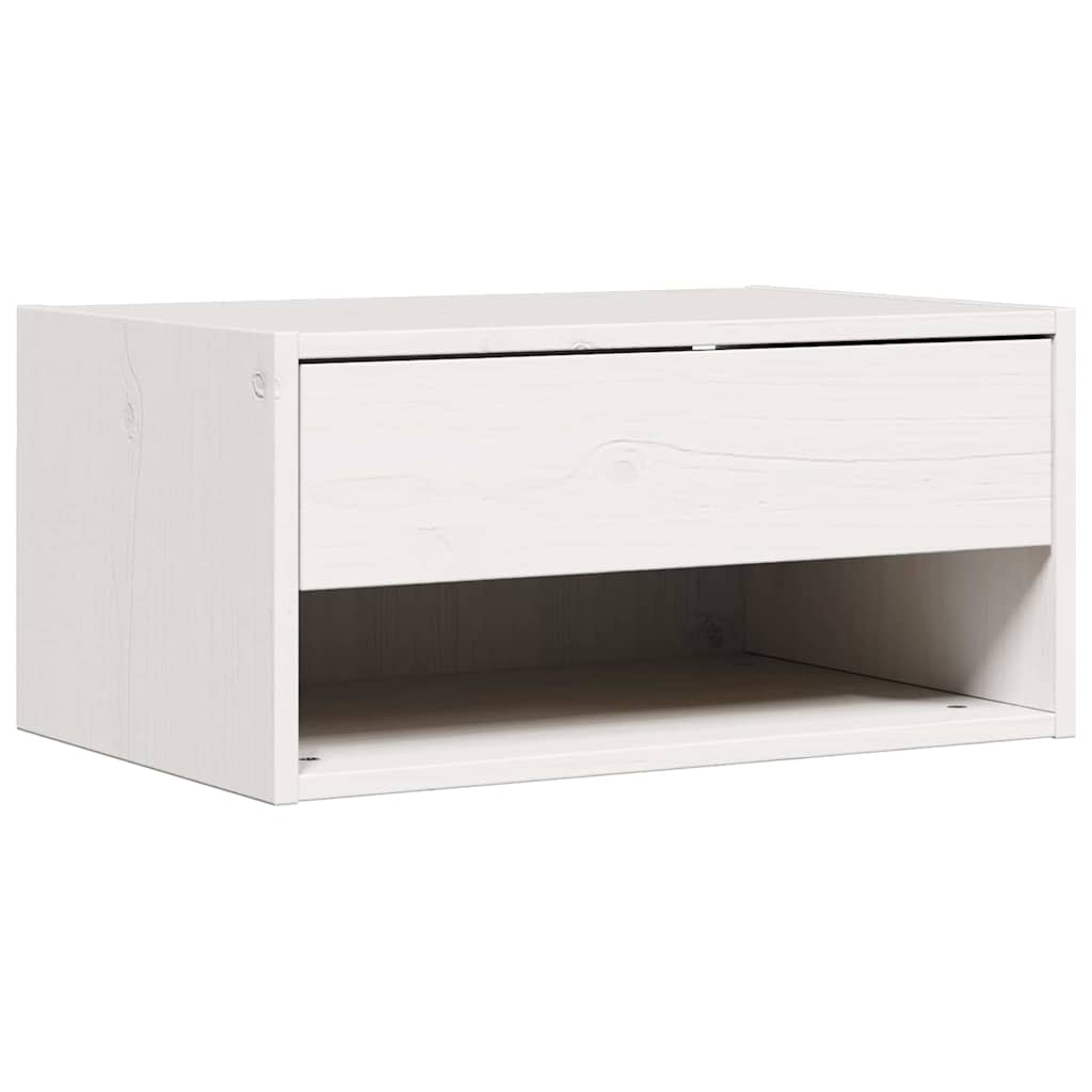Noćni ormarić 2 pcs Bijelo 50 x 32,5 x 24 cm Masivna borovina