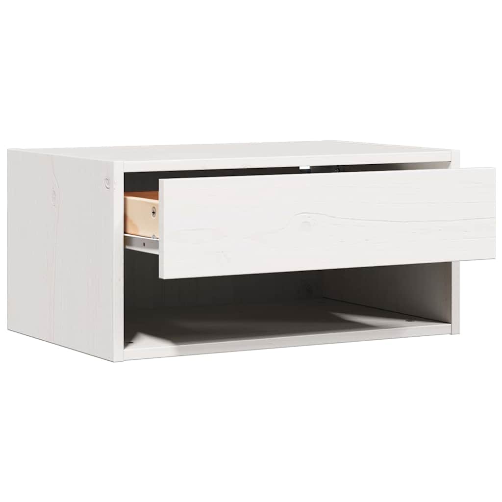 Noćni ormarić 2 pcs Bijelo 50 x 32,5 x 24 cm Masivna borovina