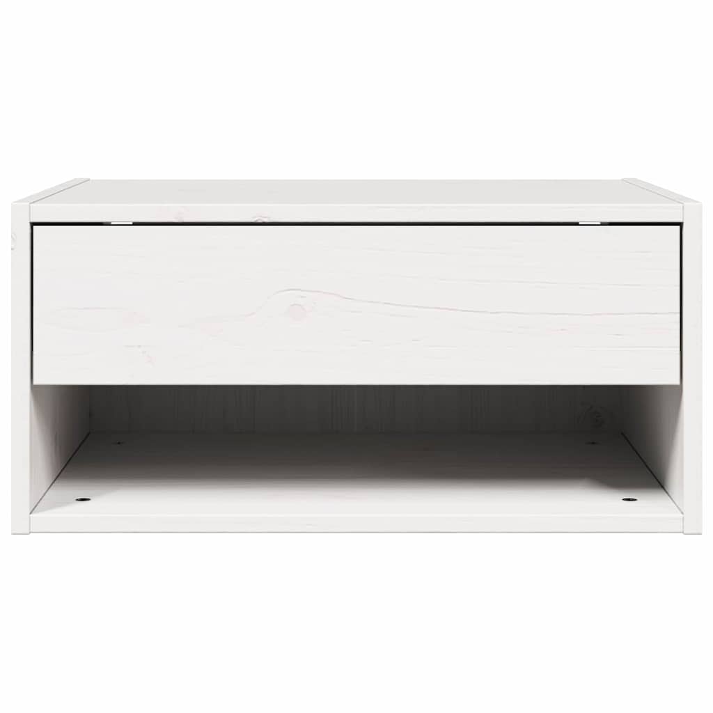 Noćni ormarić 2 pcs Bijelo 50 x 32,5 x 24 cm Masivna borovina