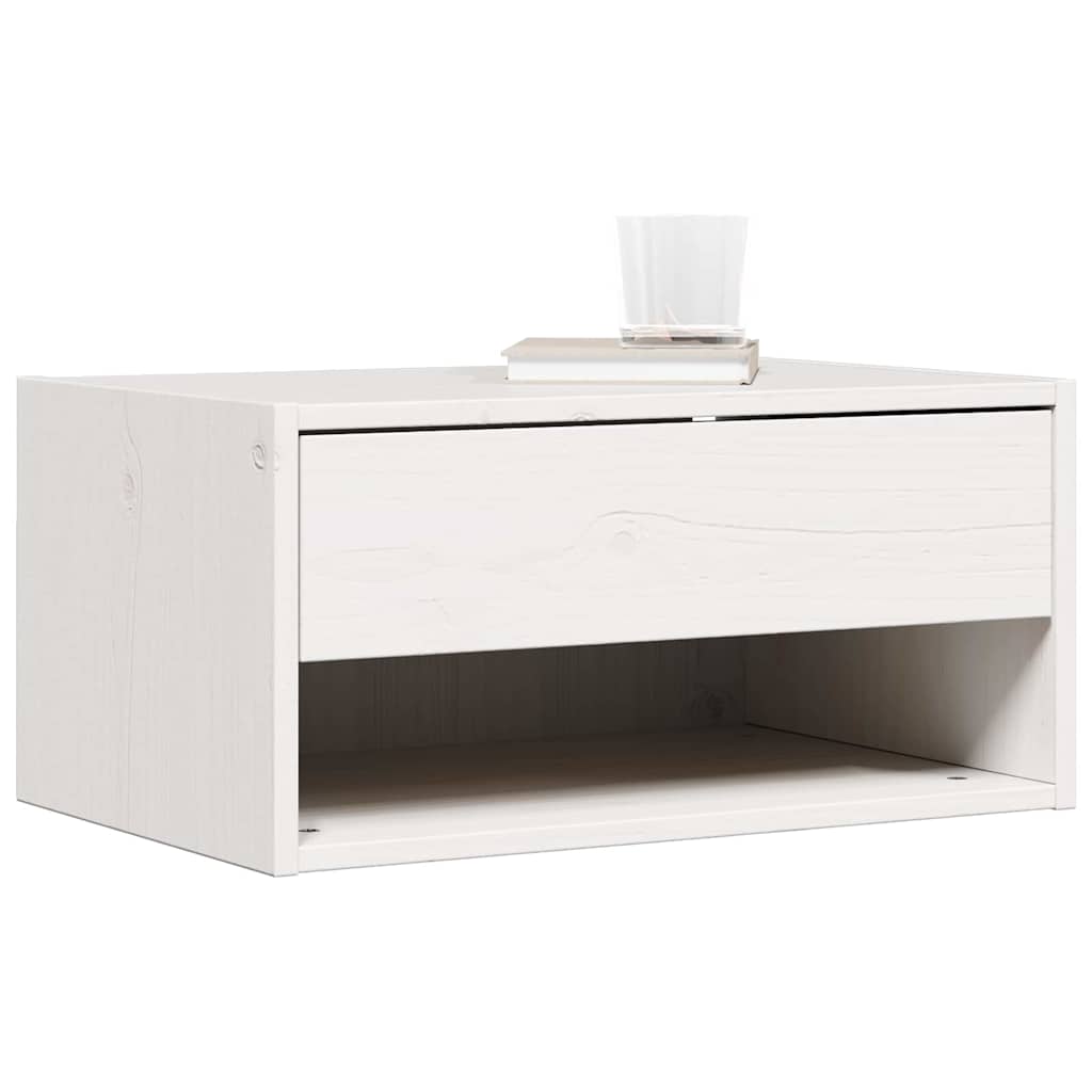 Noćni ormarić 2 pcs Bijelo 50 x 32,5 x 24 cm Masivna borovina