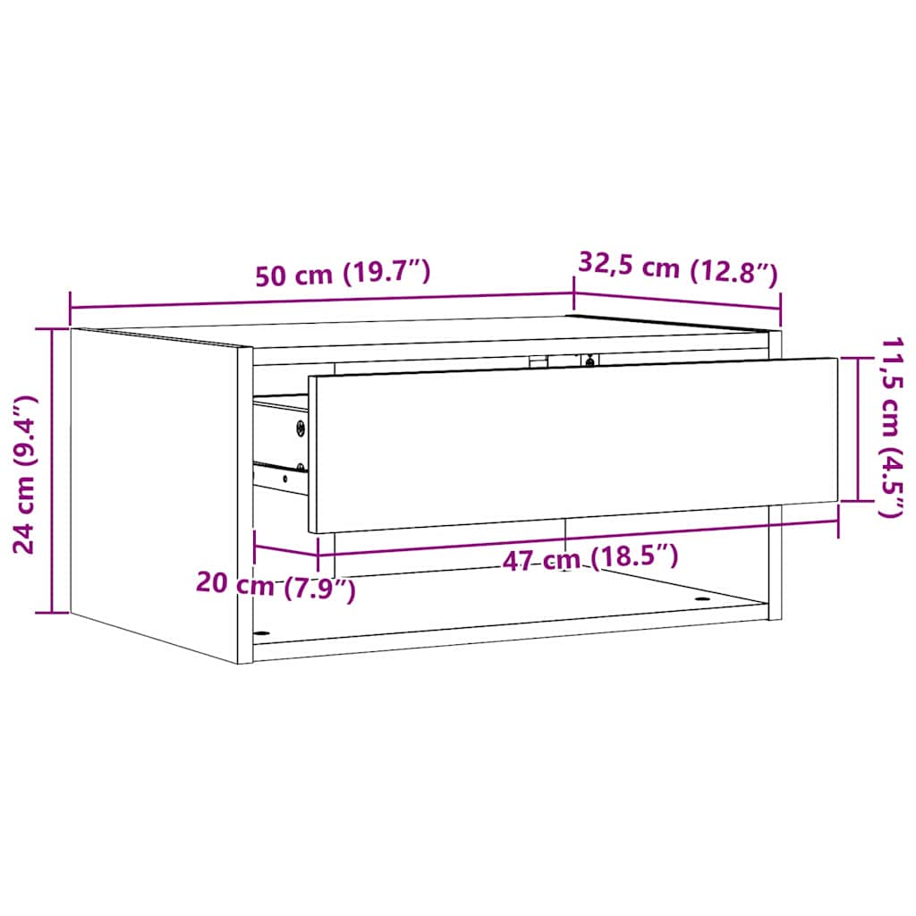 Noćni ormarić 2 pcs Bijelo 50 x 32,5 x 24 cm Masivna borovina