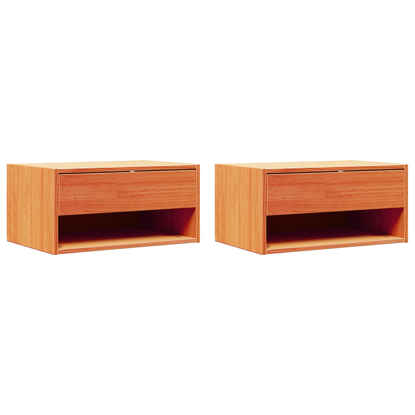 Noćni ormarić s ladicama 2 pcs Vosak smeđa 50 x 32,5 x 24 cm