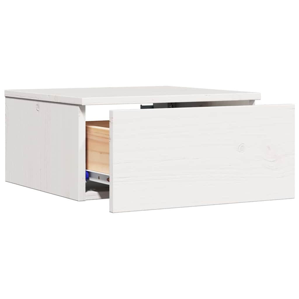 Noćni ormarić 2 pcs Bijelo 37 x 35 x 18,5 cm Masivna borovina