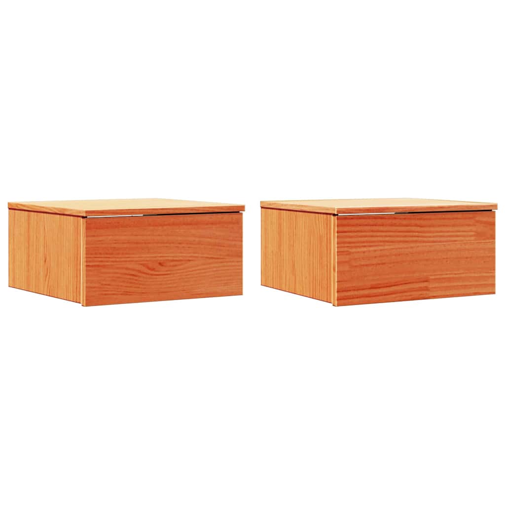 Noćni ormarić s ladicama 2 pcs Vosak smeđa 37 x 35 x 18,5 cm