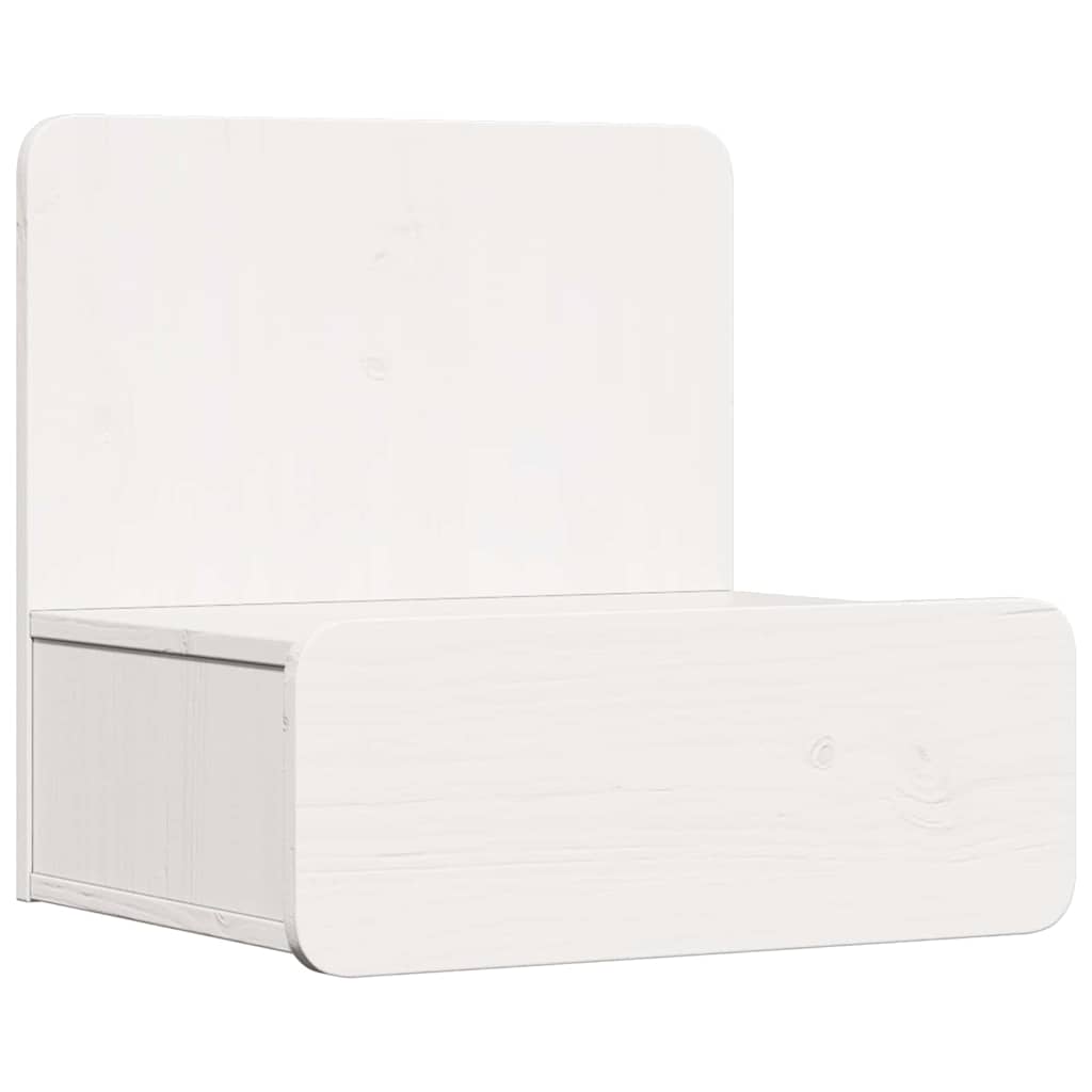 Noćni ormarić 2 pcs Bijelo 44 x 32,5 x 40 cm Masivna borovina