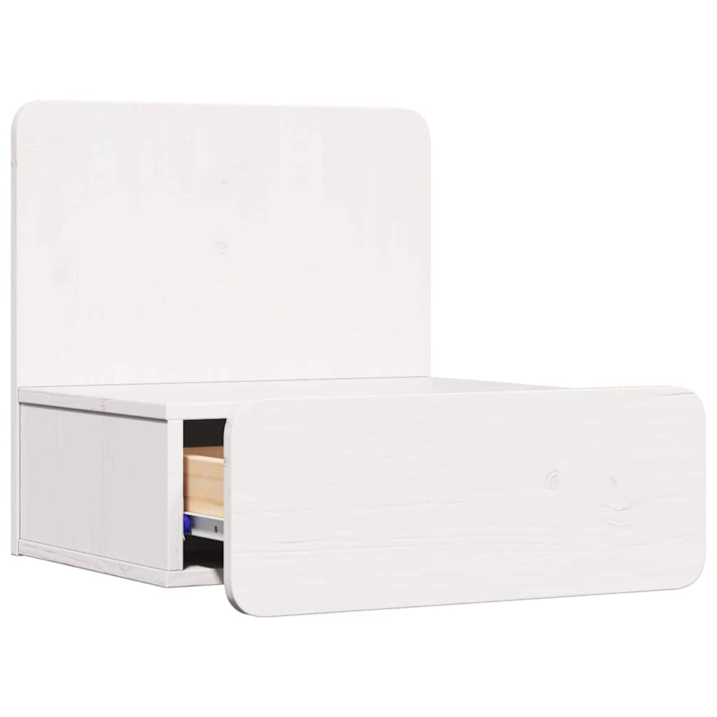 Noćni ormarić 2 pcs Bijelo 44 x 32,5 x 40 cm Masivna borovina