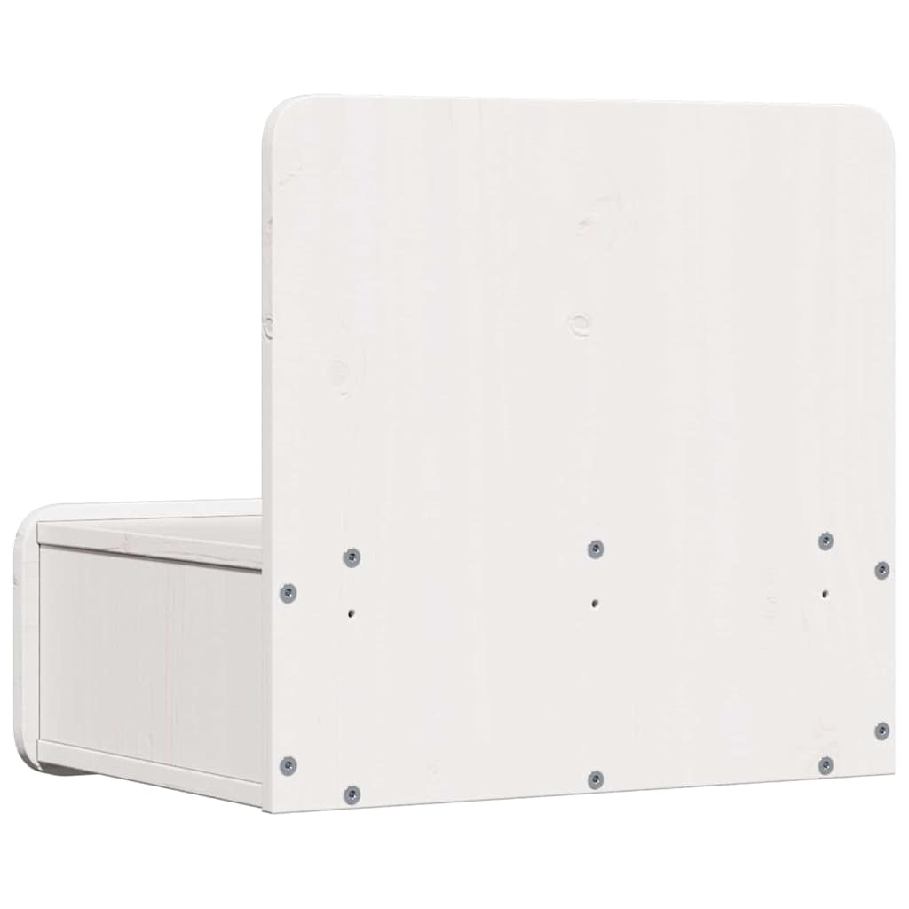 Noćni ormarić 2 pcs Bijelo 44 x 32,5 x 40 cm Masivna borovina