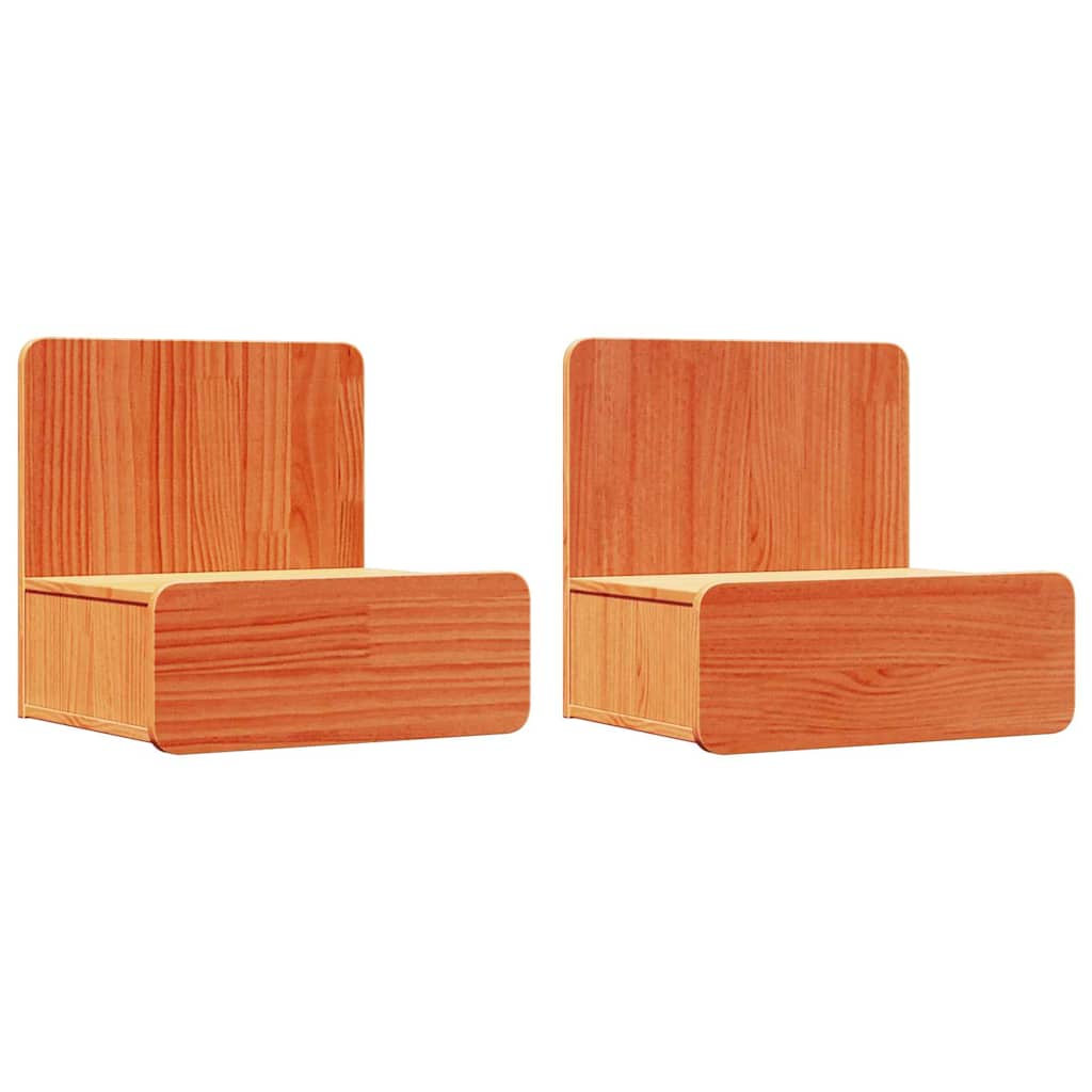Noćni ormarić s ladicama 2 pcs Vosak smeđa 44 x 32,5 x 40 cm