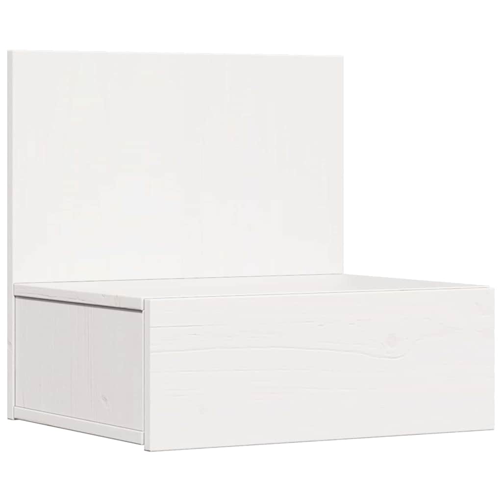 Noćni ormarić 2 pcs Bijelo 42 x 32,5 x 40 cm Masivna borovina