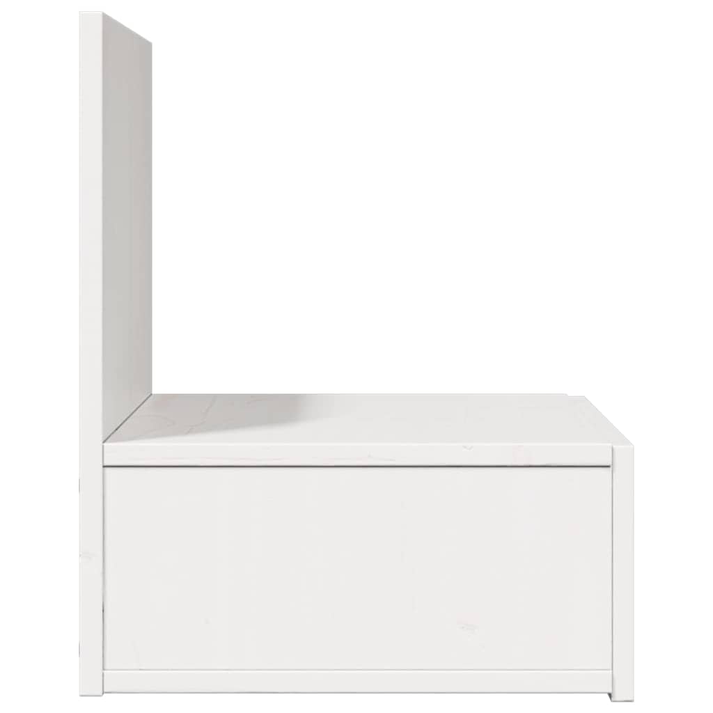 Noćni ormarić 2 pcs Bijelo 42 x 32,5 x 40 cm Masivna borovina