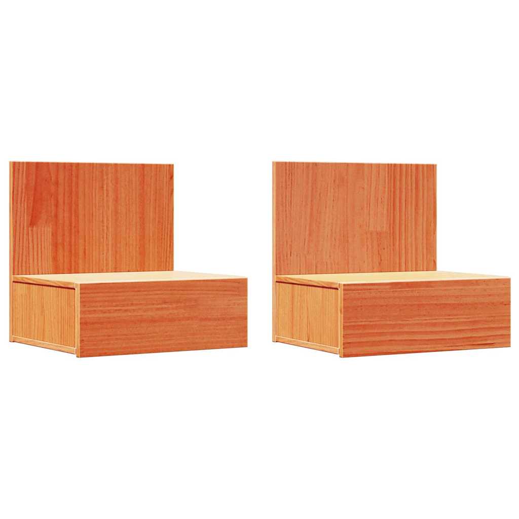 Noćni ormarić s ladicama 2 pcs Vosak smeđa 42 x 32,5 x 40 cm