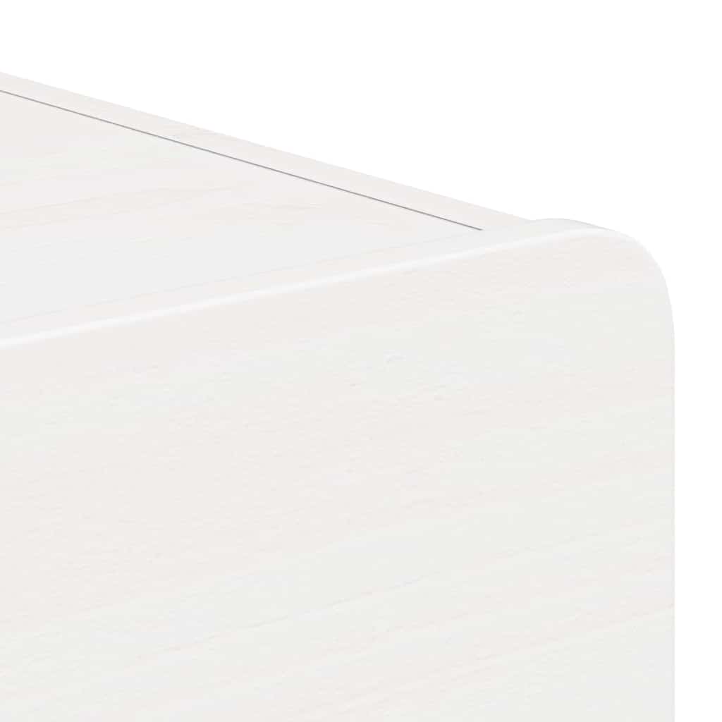 Noćni ormarić 2 pcs Bijelo 39 x 34 x 16,5 cm Masivna borovina