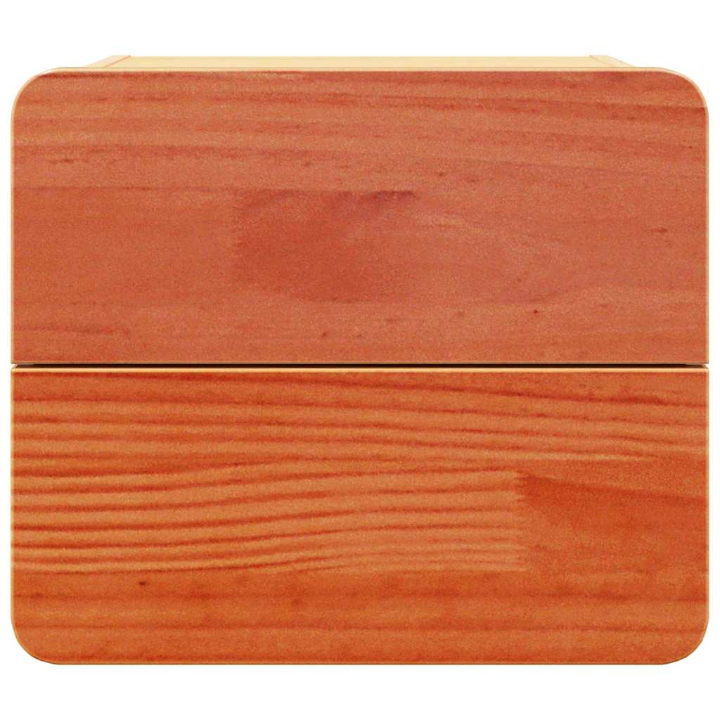 Noćni ormarić 2 pcs Smeđa 39 x 34 x 33 cm Masivna borovina