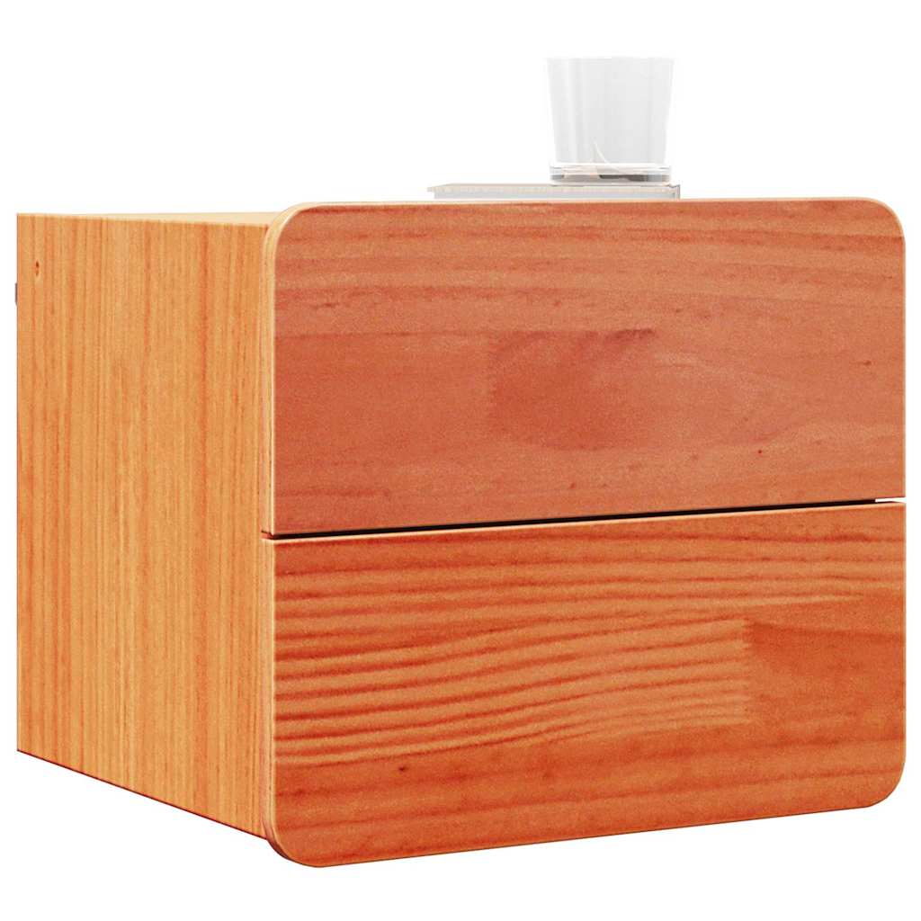 Noćni ormarić 2 pcs Smeđa 39 x 34 x 33 cm Masivna borovina
