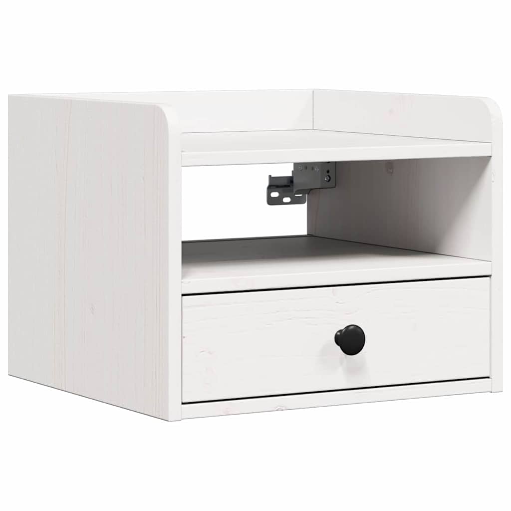 Noćni ormarić 2 pcs Bijelo 38 x 36 x 29,5 cm Masivna borovina