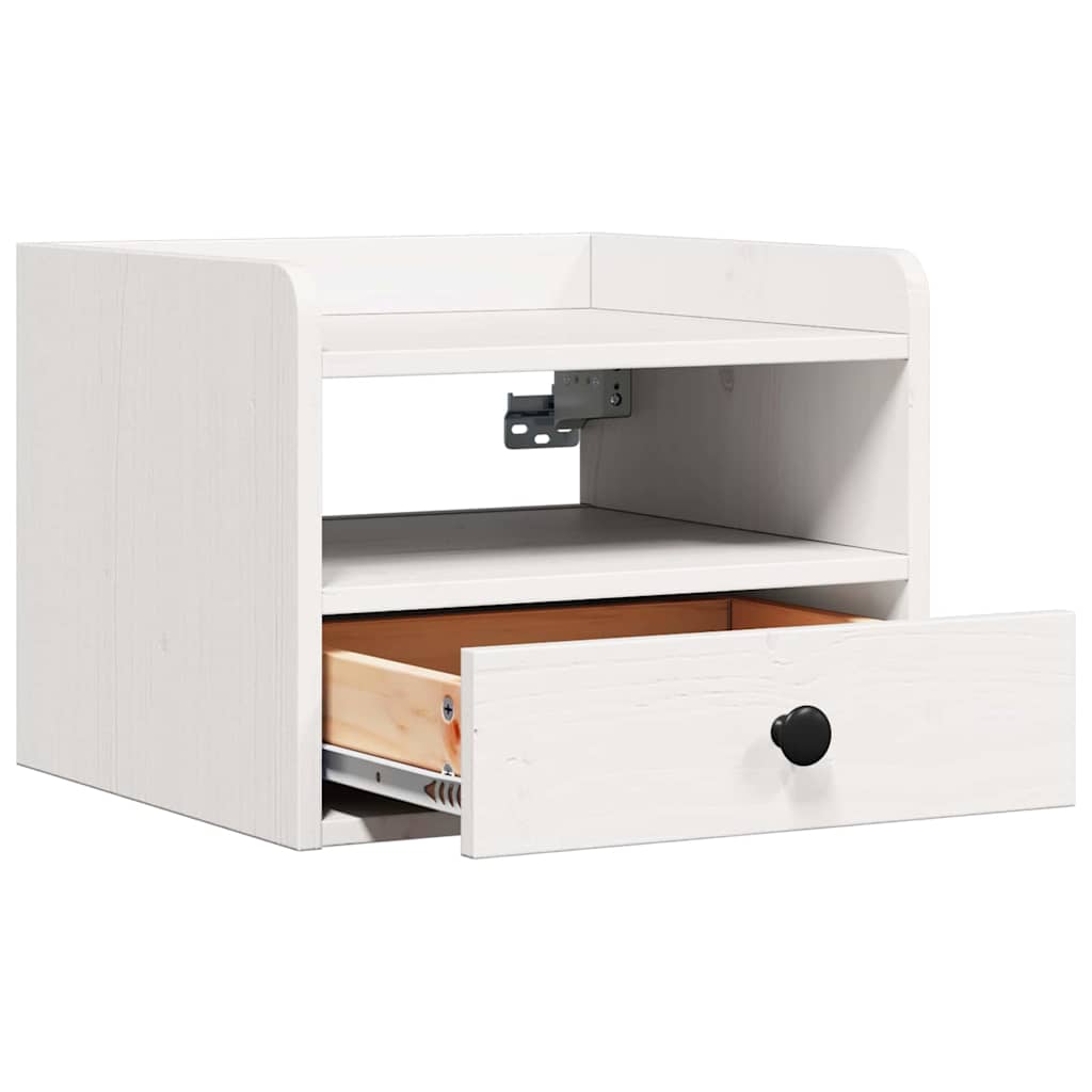 Noćni ormarić 2 pcs Bijelo 38 x 36 x 29,5 cm Masivna borovina