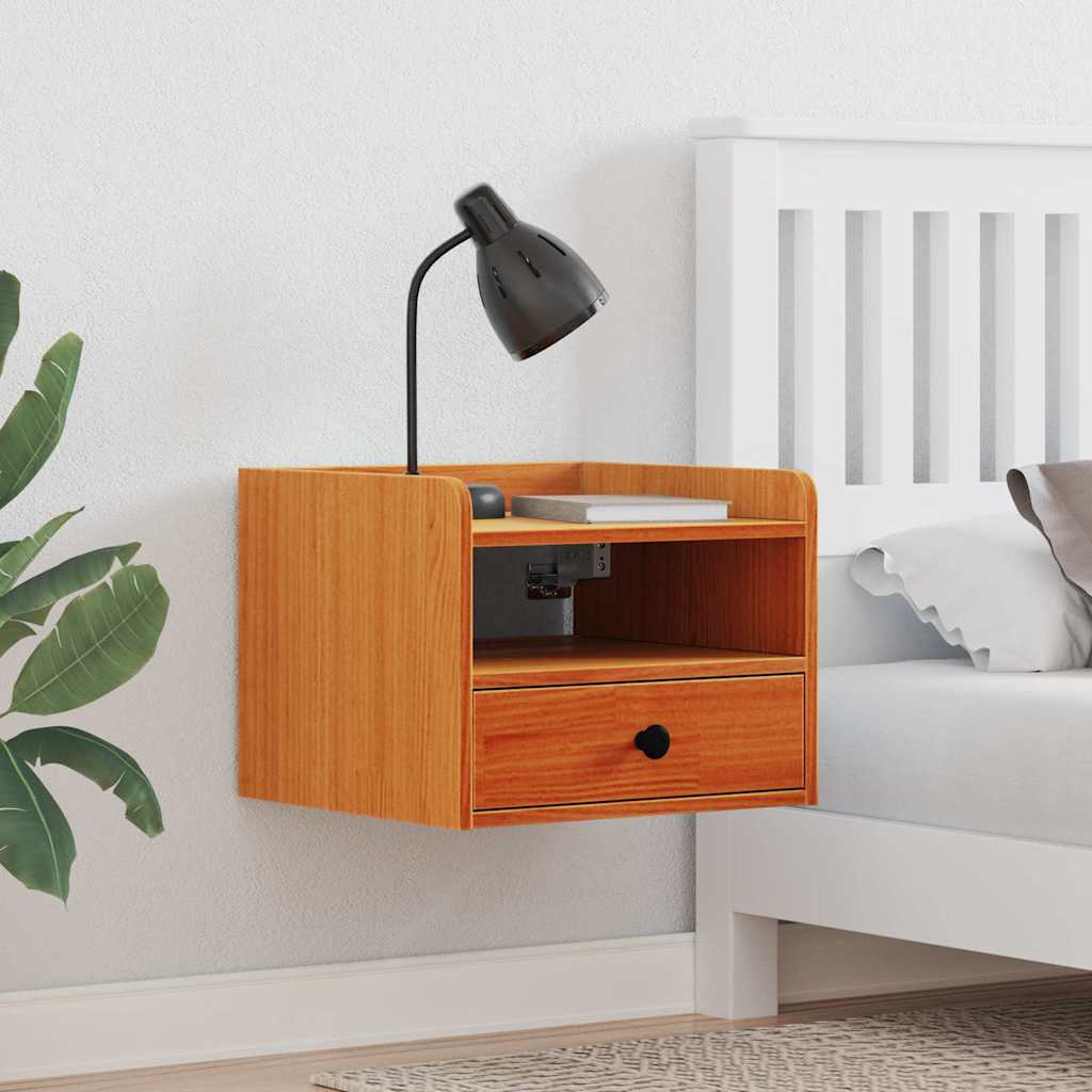 Noćni ormarić s ladicama 2 pcs Vosak smeđa 38 x 36 x 29,5 cm