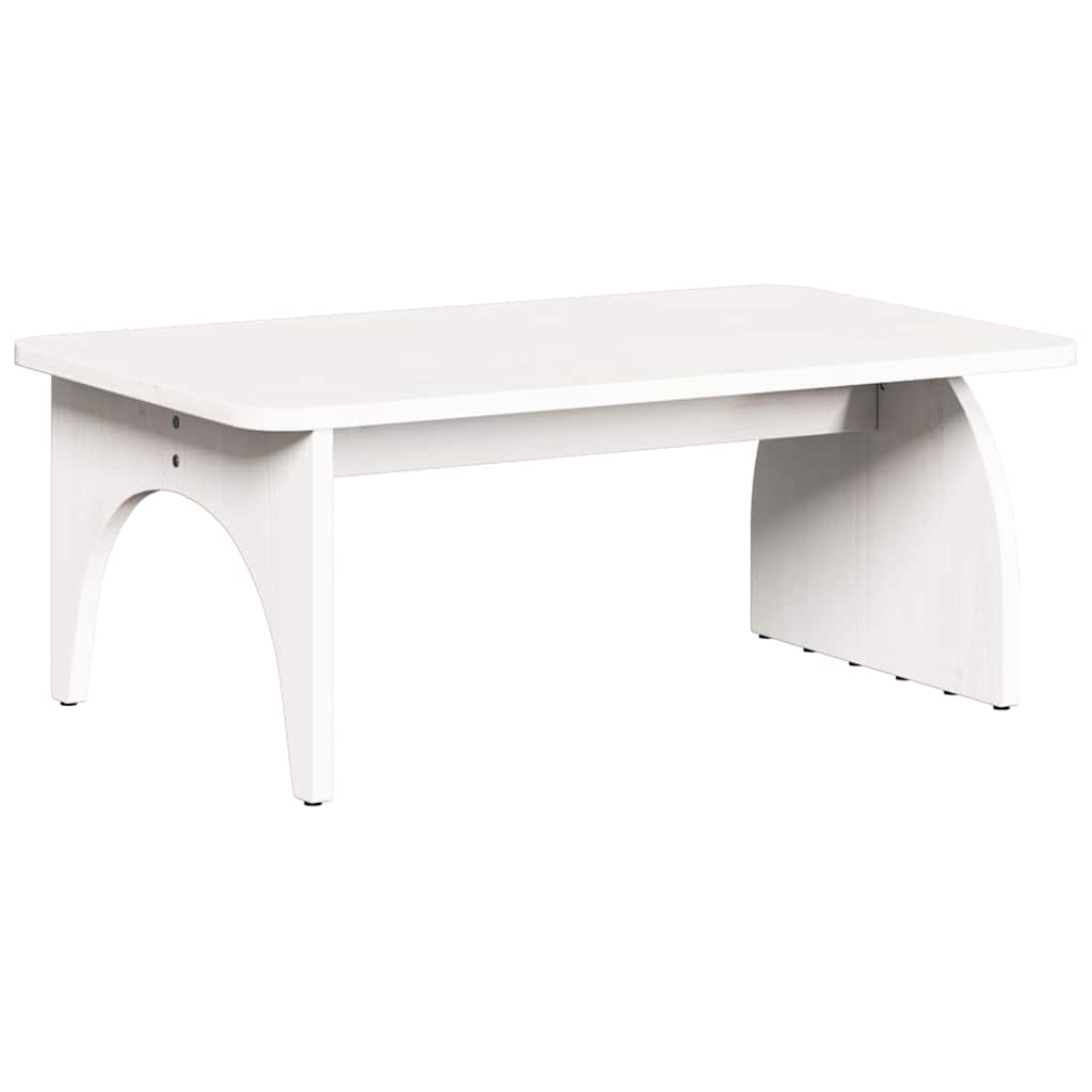 Kava Stol Bijelo 80 x 50 x 31 cm Masivna borovina