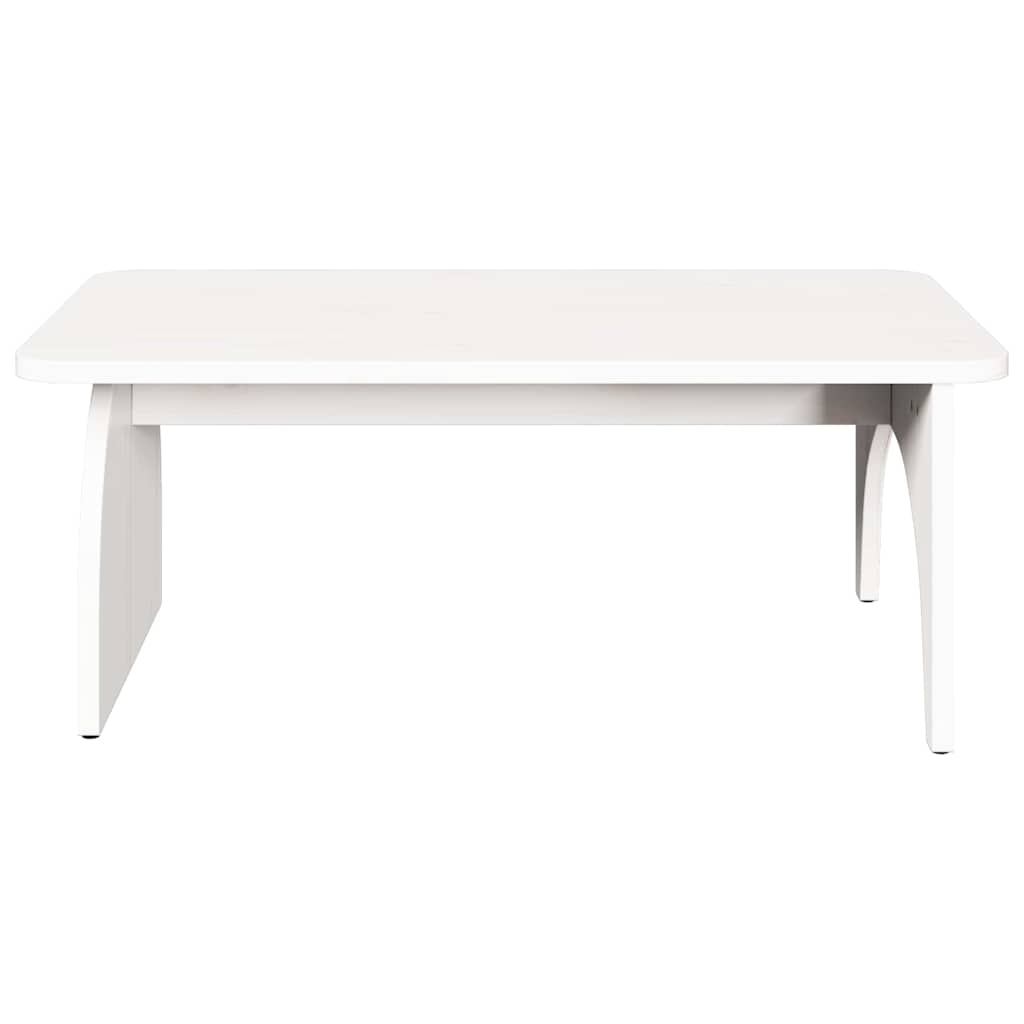 Kava Stol Bijelo 80 x 50 x 31 cm Masivna borovina