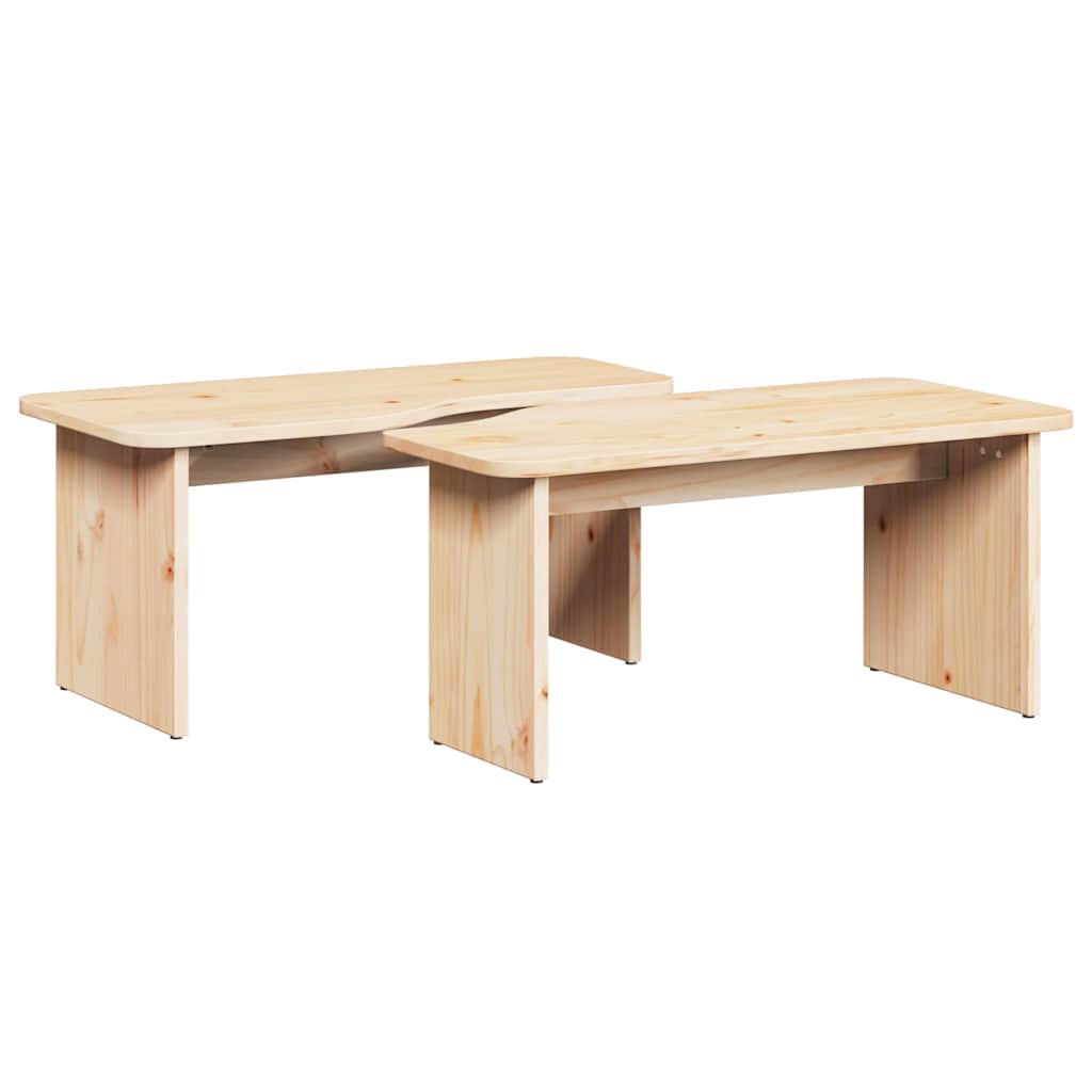 Kava Stol 2 pcs Prirodna Masivna borovina