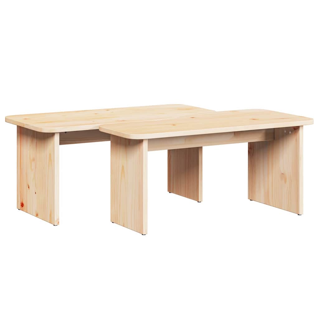 Kava Stol 2 pcs Prirodna Masivna borovina