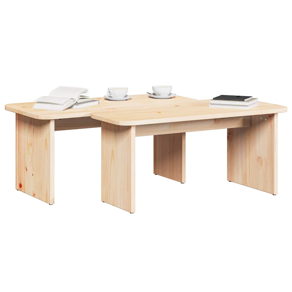 Kava Stol 2 pcs Prirodna Masivna borovina