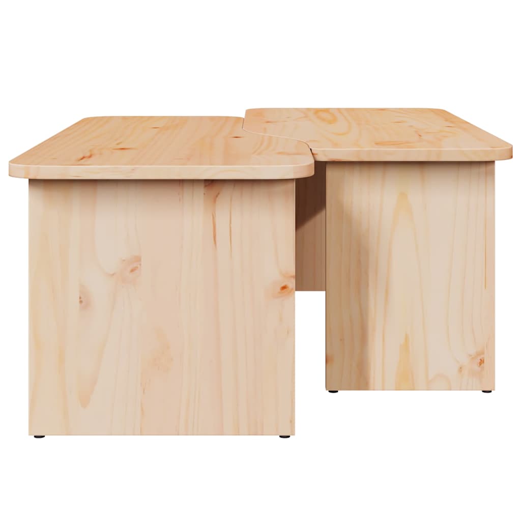 Kava Stol 2 pcs Prirodna Masivna borovina