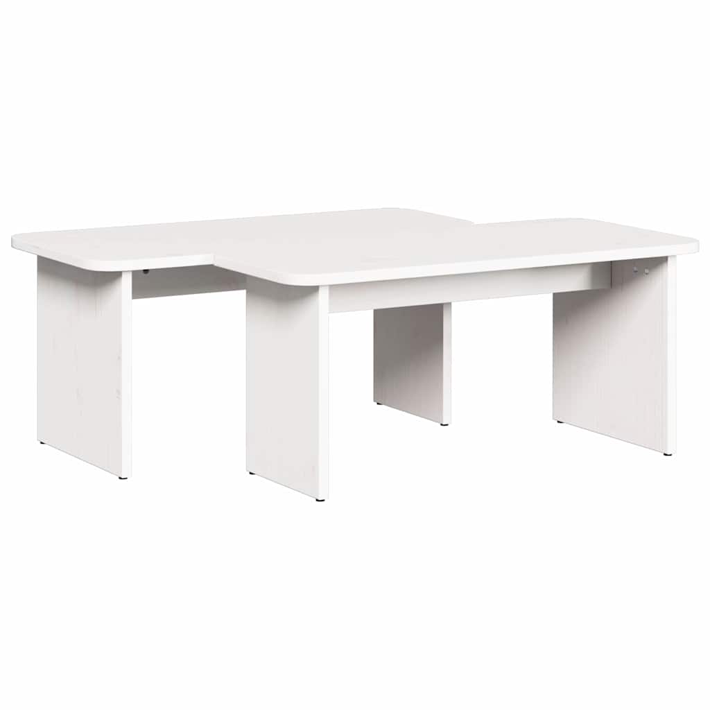 Kava Stol 2 pcs Bijelo Masivna borovina