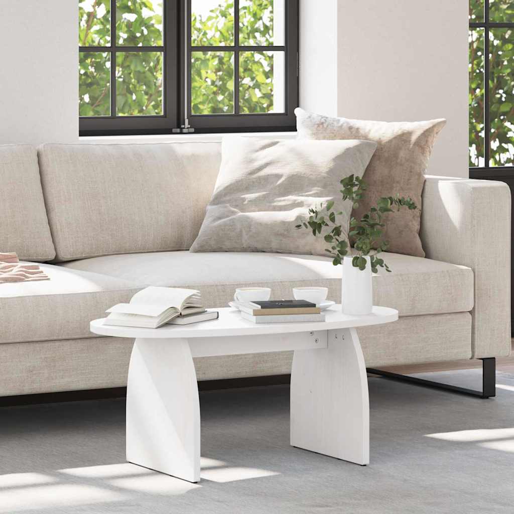 Kava Stol Bijelo 80 x 40 x 35 cm Čvrsto borovo drvo