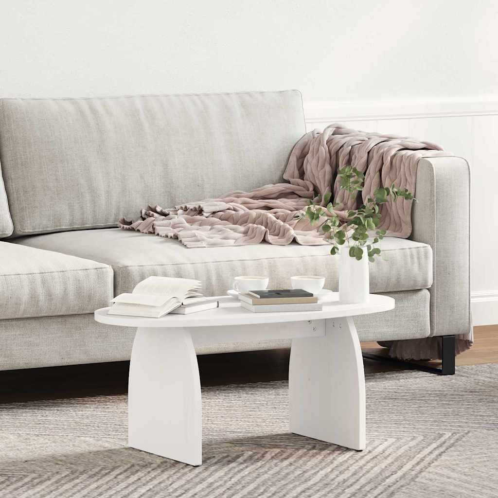 Kava Stol Bijelo 80 x 40 x 35 cm Čvrsto borovo drvo