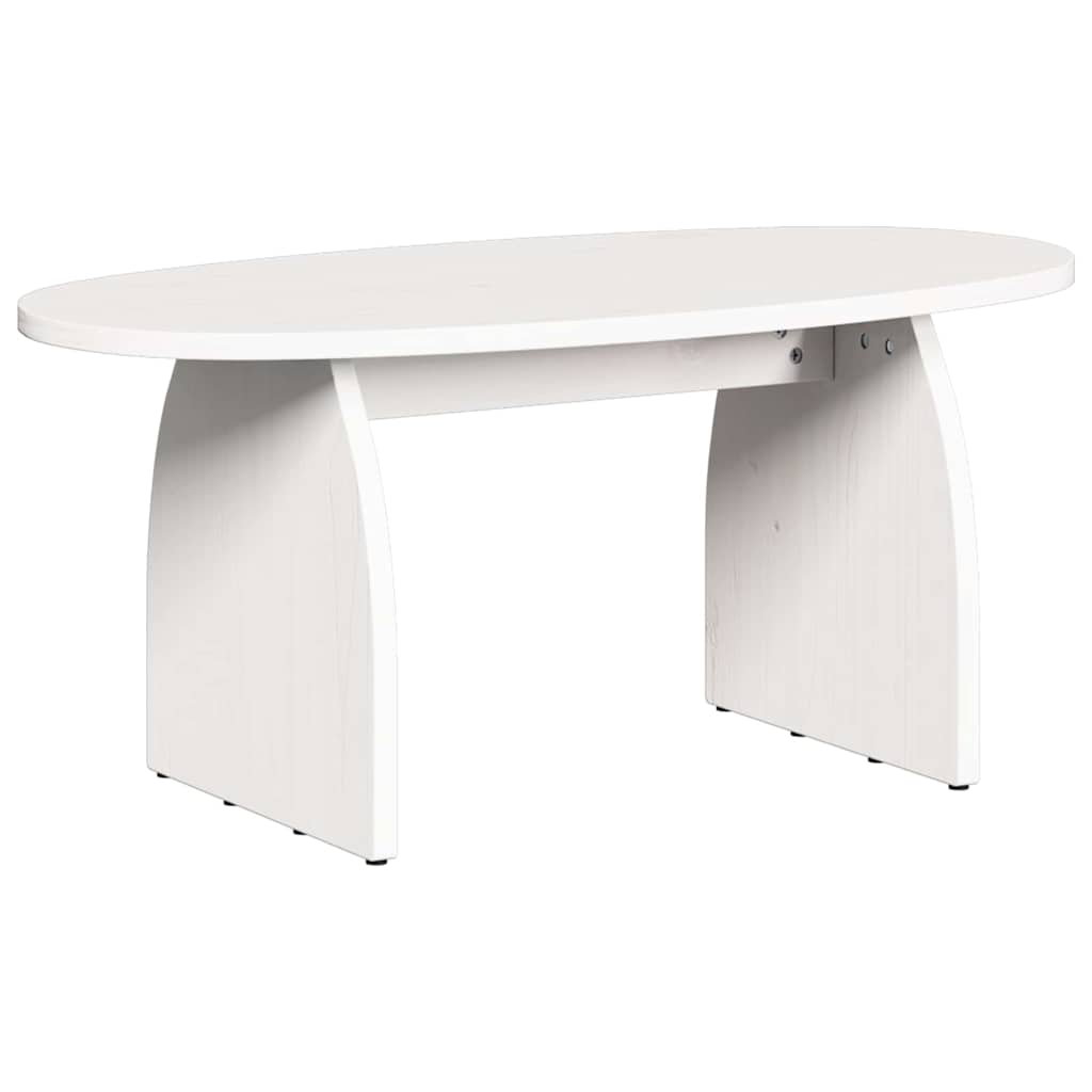 Kava Stol Bijelo 80 x 40 x 35 cm Čvrsto borovo drvo