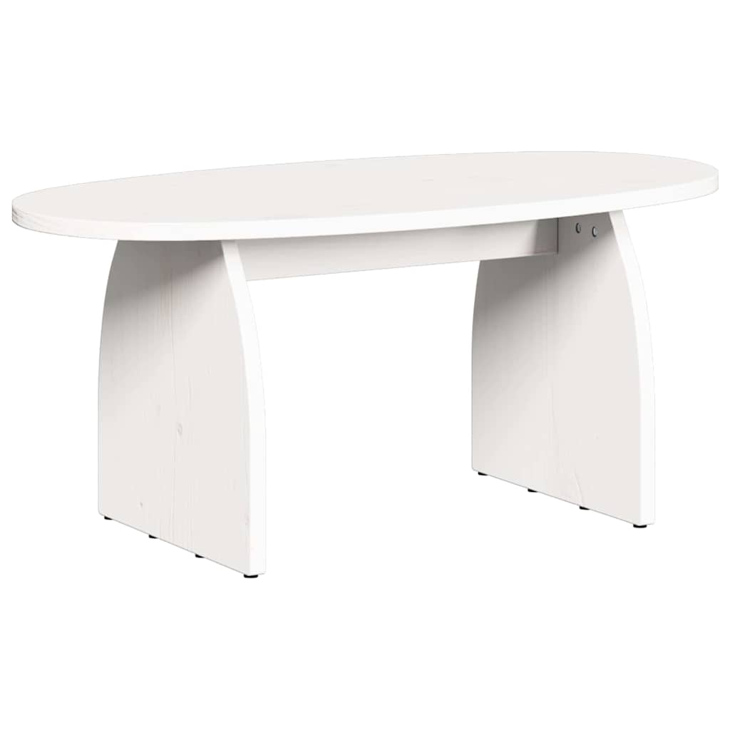 Kava Stol Bijelo 80 x 40 x 35 cm Čvrsto borovo drvo