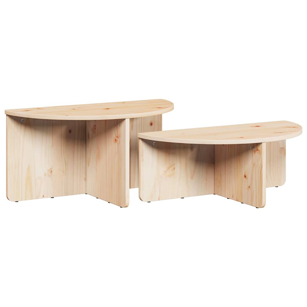 Kava Stol 2 pcs Prirodna Masivna borovina