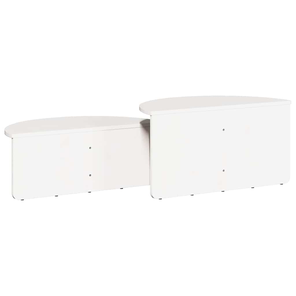 Kava Stol 2 pcs Bijelo Masivna borovina