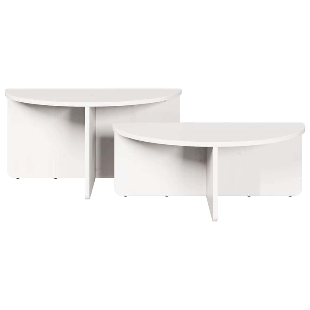 Kava Stol 2 pcs Bijelo Masivna borovina