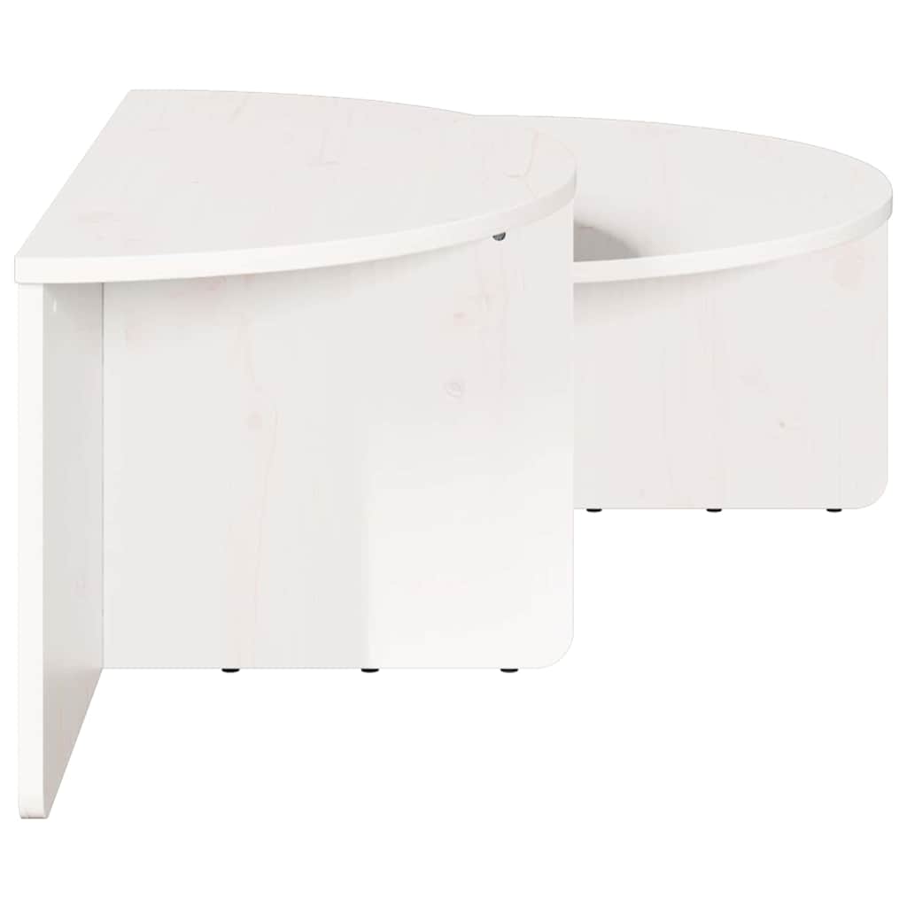 Kava Stol 2 pcs Bijelo Masivna borovina
