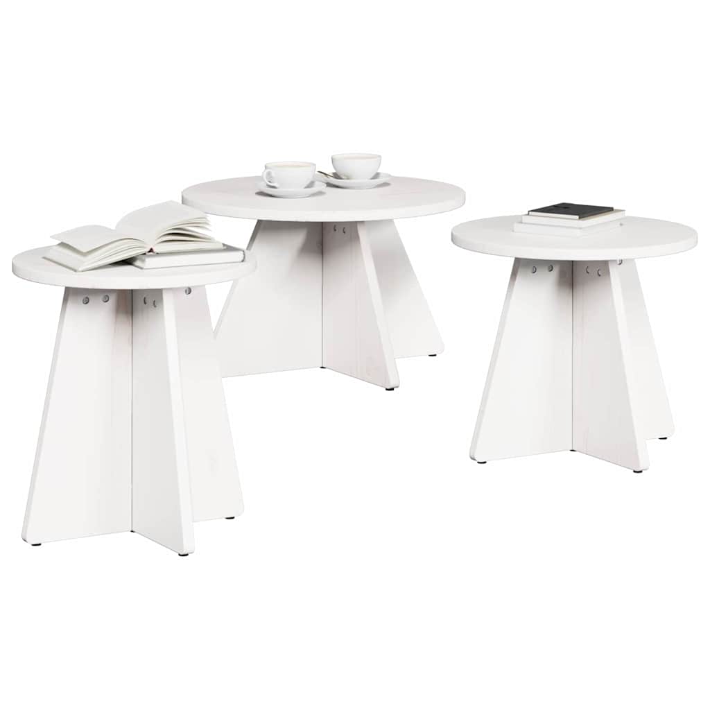 Kava Stol 3 pcs Bijelo