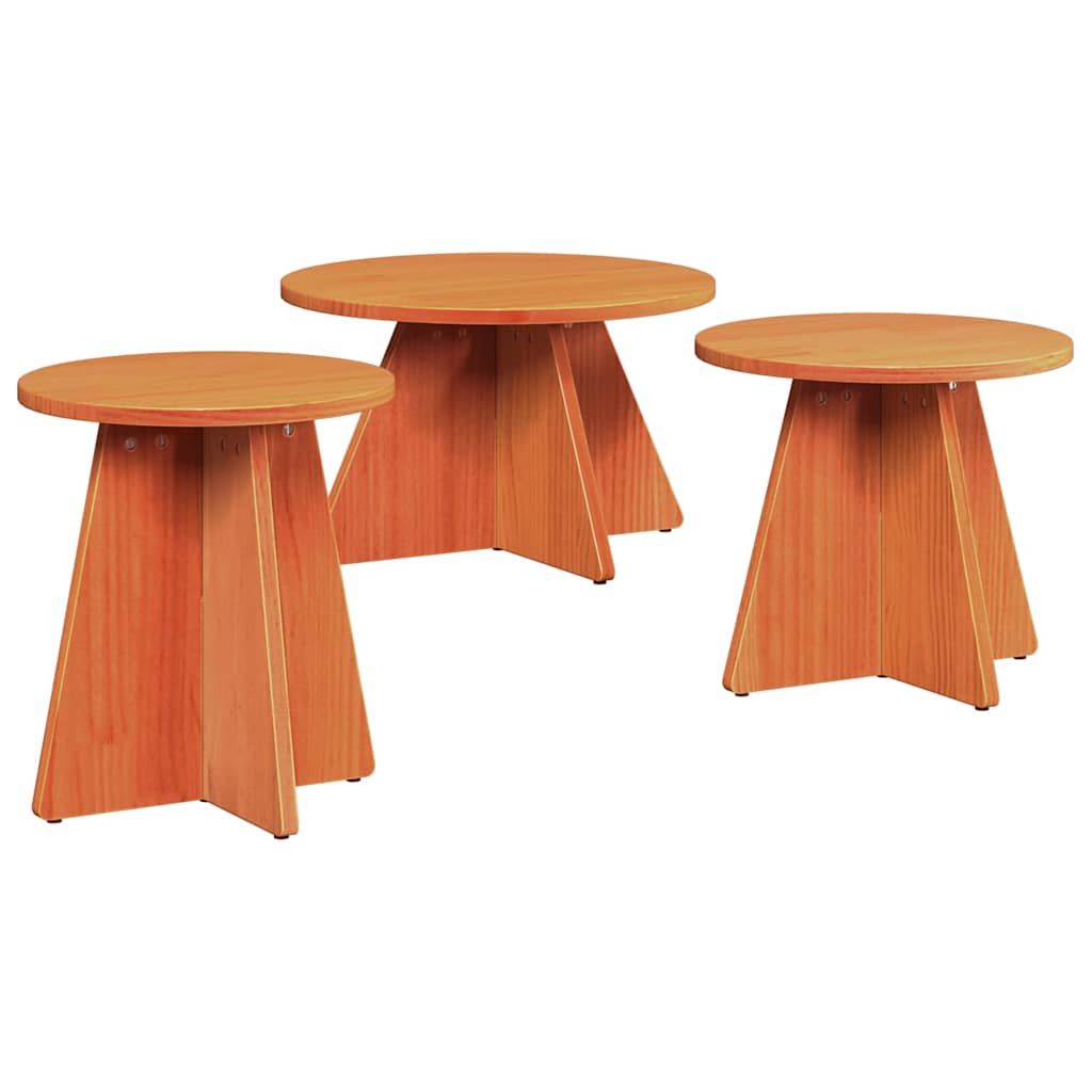 Kava Stol 3 pcs Vosak smeđa