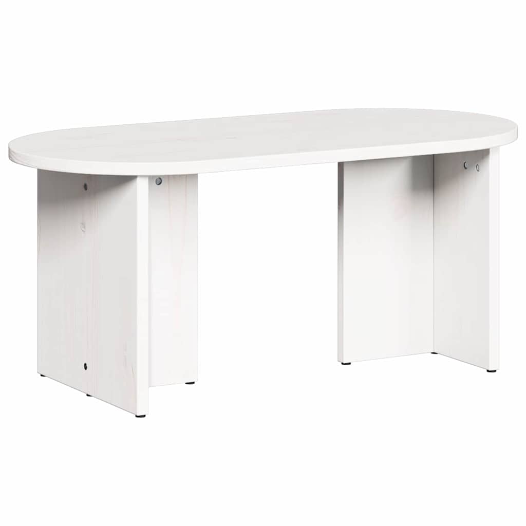 Kava Stol Bijelo 80 x 39,5 x 35 cm Čvrsto borovo drvo