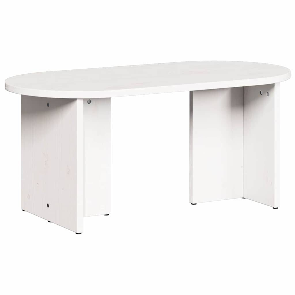 Kava Stol Bijelo 80 x 39,5 x 35 cm Čvrsto borovo drvo