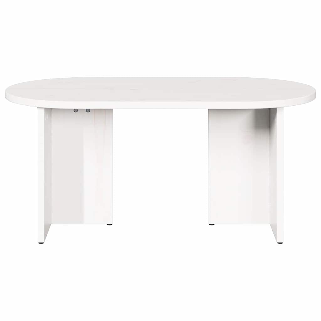 Kava Stol Bijelo 80 x 39,5 x 35 cm Čvrsto borovo drvo