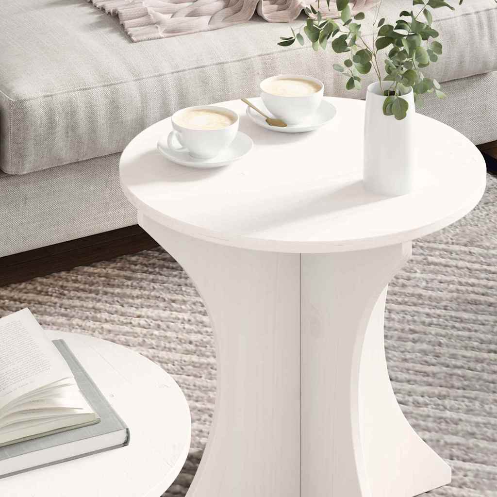Kava Stol 2 pcs Bijelo Masivna borovina