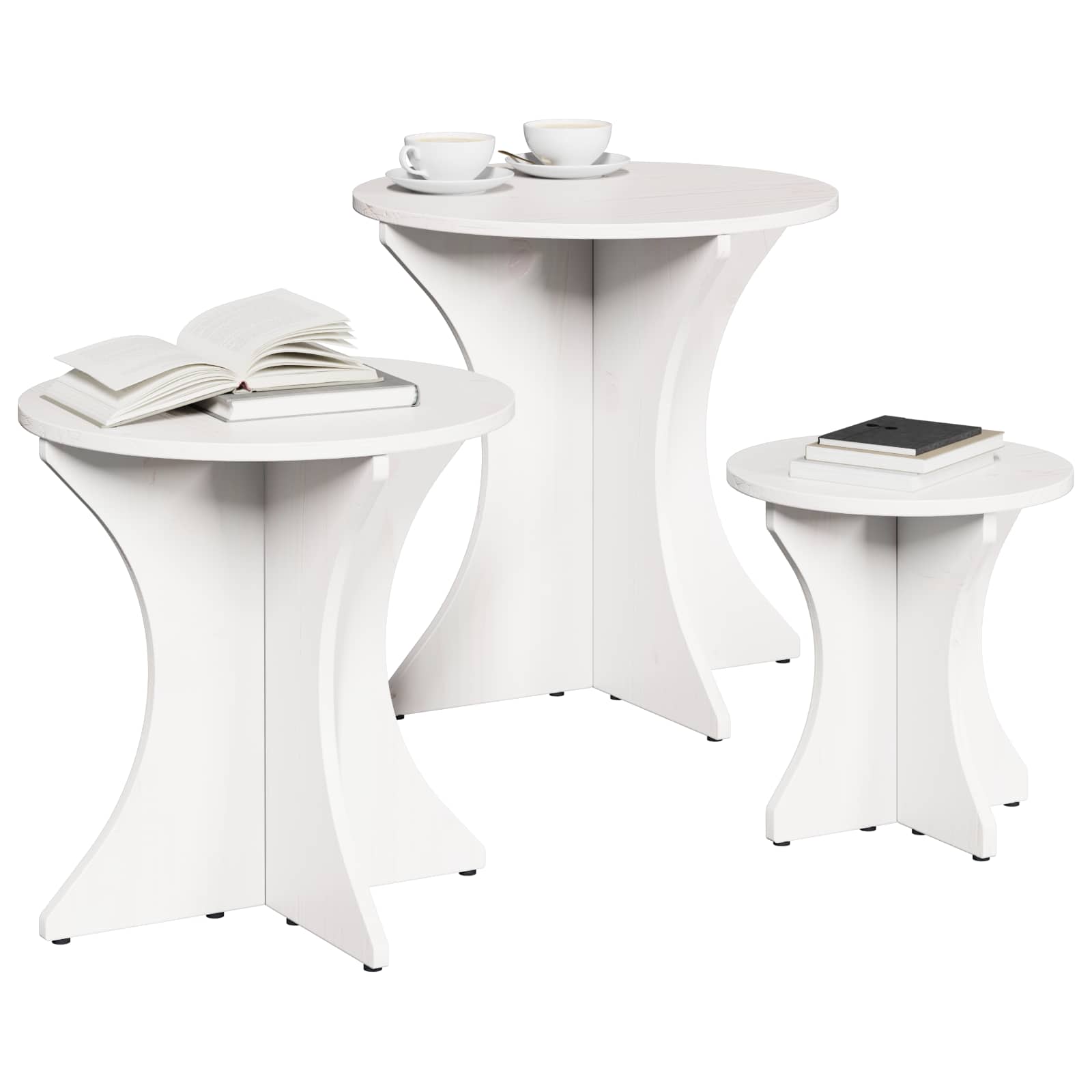 Kava Stol 3 pcs Bijelo
