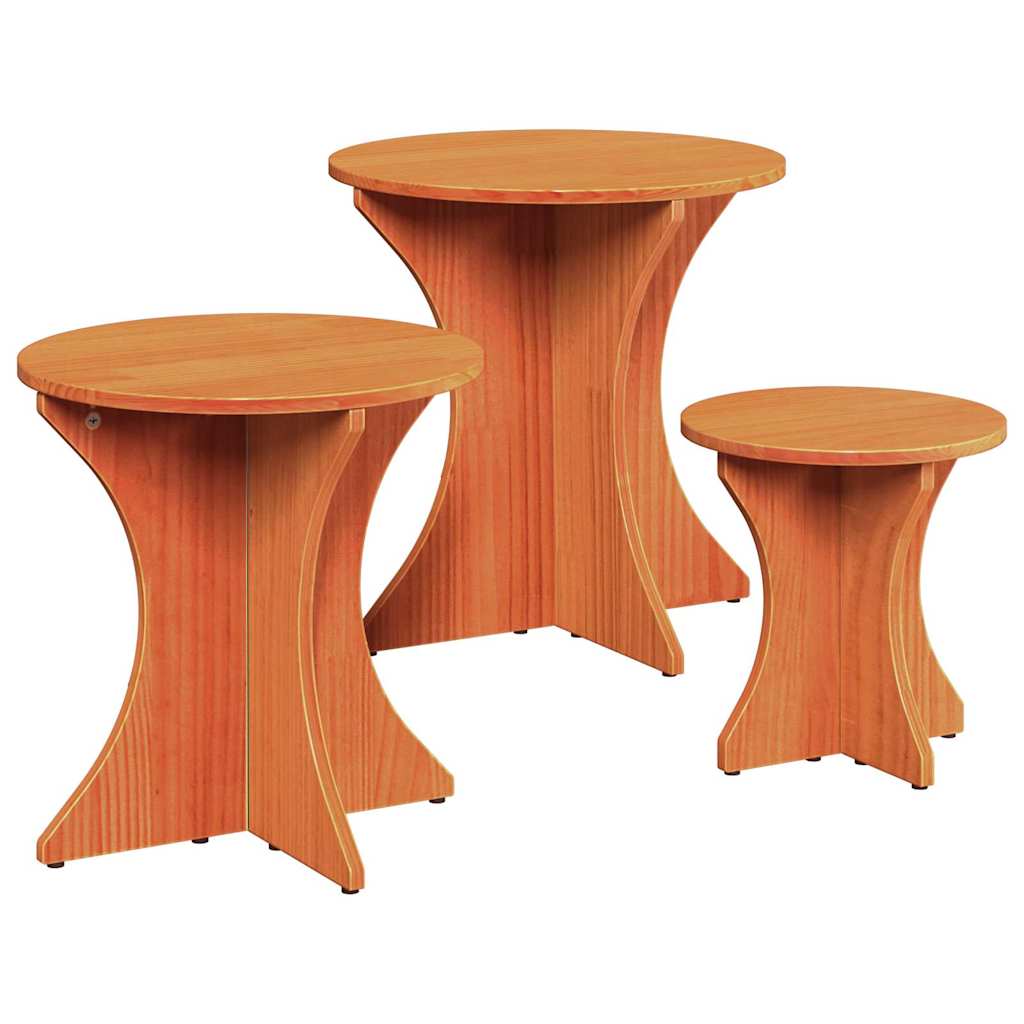 Kava Stol 3 pcs Vosak smeđa