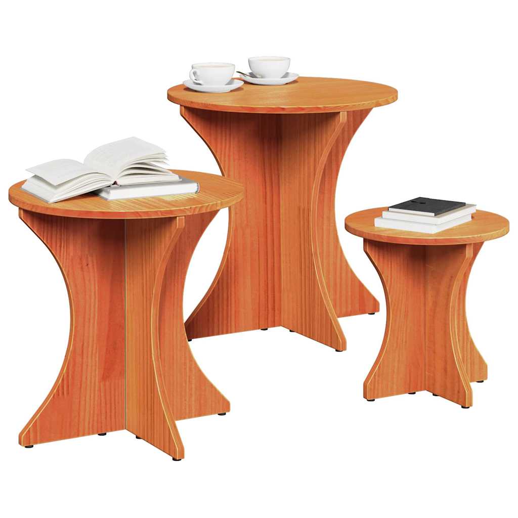 Kava Stol 3 pcs Vosak smeđa